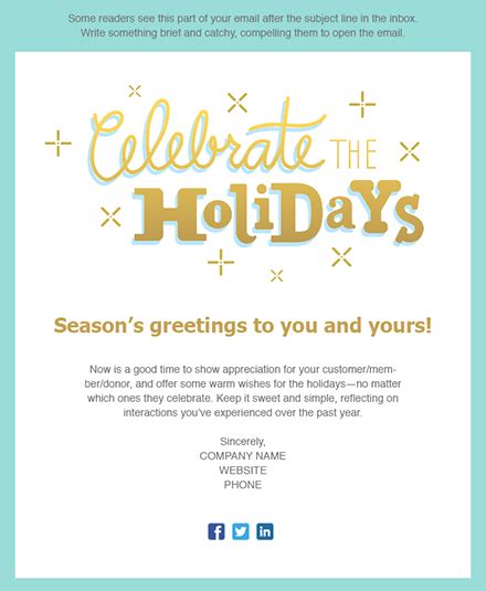 11 Holiday Email Templates for Small Businesses & Nonprofits