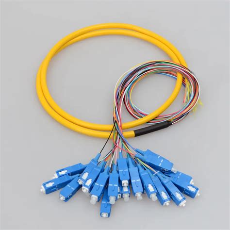 24 core Fiber Optic Bundle Pigtail SC Single Mode fiber optical SM 9/ ...