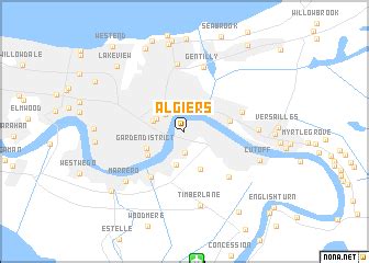 Algiers (United States - USA) map - nona.net