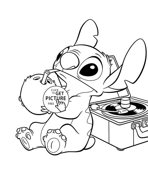 Stitch Coloring Pages Disney