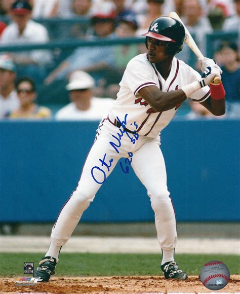 AUTOGRAPHED OTIS NIXON 8x10 Atlanta Braves Photo - Main Line Autographs