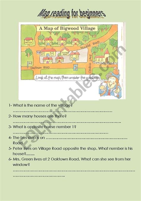 Reading A Map Worksheet - Imsyaf.com