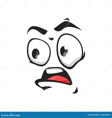 Cartoon Grumble Face, Vector Emoji, Growl Feelings Stock Vector ...