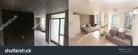 Home Renovation Empty Room Before After Stock Photo 1843606117 | Shutterstock