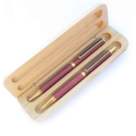 Wooden Pen And pencil Set From Natural Purple Wood — The Wood Hut - Beautifully Handcrafted ...