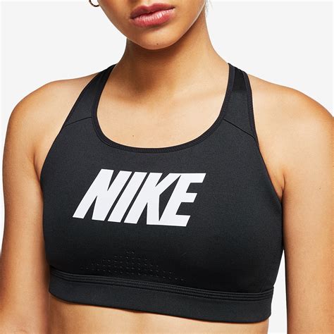 Nike Womens Impact Strappy High Support Sports Bra - Black/Black/White - Womens Clothing | Pro ...