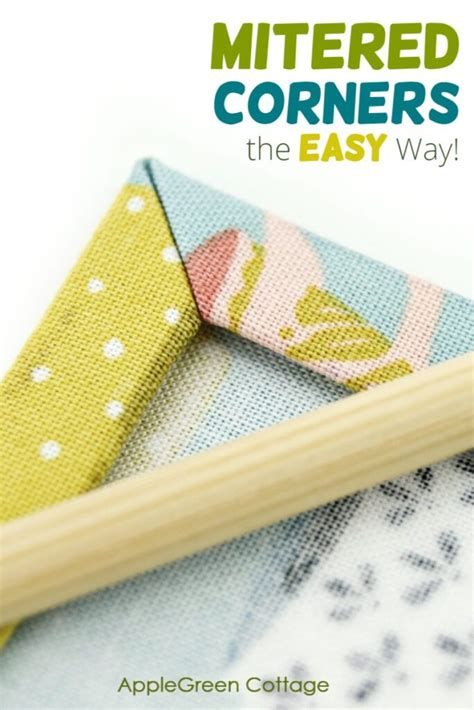 How To Sew Mitered Corners - the Easy Way! - AppleGreen Cottage