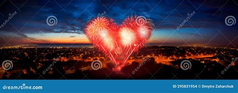 Heart-Shaped Fireworks: a Fireworks Display in the Shape of a Heart ...