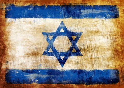 Israel Old Painted Flag Stock Photography - Image: 7490922