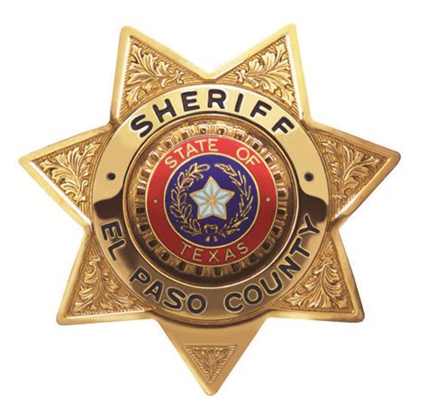 El Paso County Sheriff's Badge Sheriff Badge, Police Badges, Armadura ...