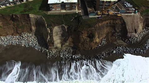 Pacifica, California Coastal Erosion as of 2/2/2016 - YouTube