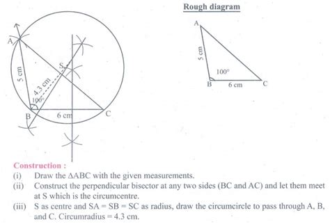 Exercise 4.6: Construction of the Circumcentre, Incircle of a Triangle - Example Solved Problems ...