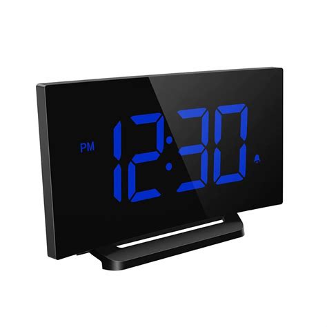 Mpow Aries Digital Alarm Clock Curved Screen 3.75'' Diagonal LED Dimmer ...