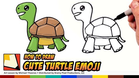 How to Draw Emoji Animals - Turtle - Easy to Draw Turtle Step by Step for Beginners | BP - YouTube