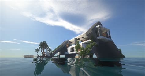 Modern house on the water 2 Minecraft Map