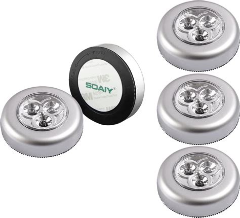 SOAIY 5er-Set Stick&Push LED Touch Lampe Nachtlicht Leuchten Batteriebetrieben selbstklebend ...