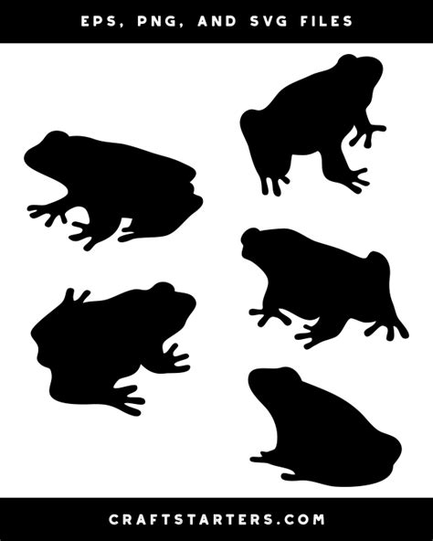 Sitting Frog Silhouette Clip Art