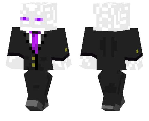 White Enderman in a suit | Minecraft PE Skins