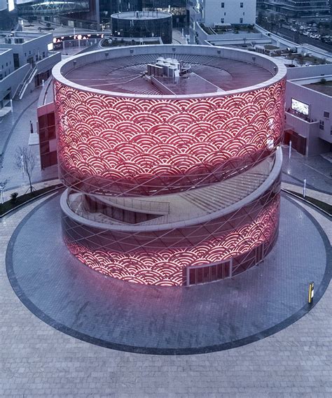 ATAH's spiral china textile center references woven fabric | Architectural lighting design ...