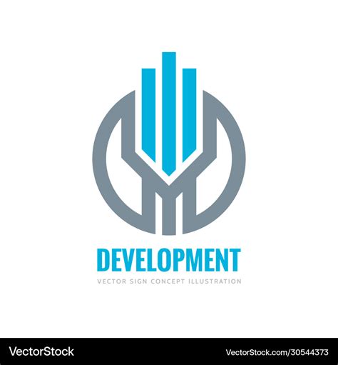 Development - logo template concept Royalty Free Vector