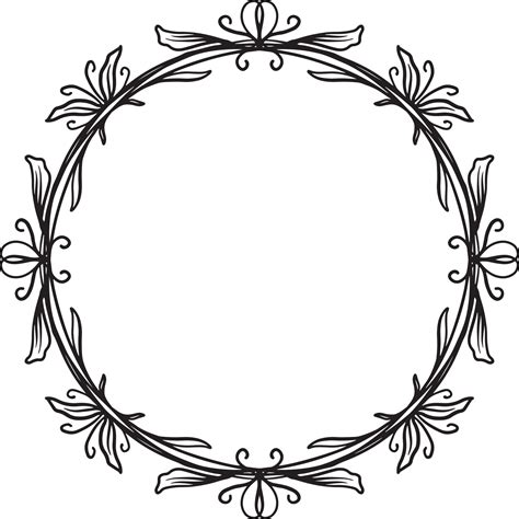 Floral Wreath Monogram Botanical Frame 9852493 Vector Art at Vecteezy