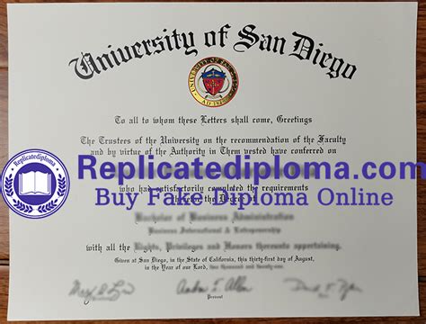 Order University of San Diego diploma, buy USD degree ...