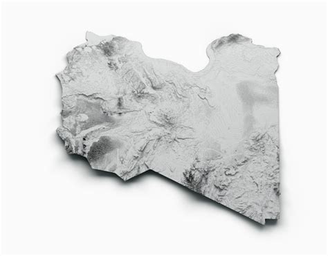 Premium Photo | Libya map libya flag shaded relief color height map on white background 3d ...