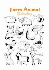 Farm Animal Coloring Pages Printable A Fun And Educational Activity  sketch template