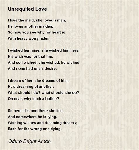 Best poems about unrequited love