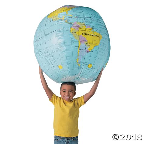 Giant 40" Inflatable Globe Beach Ball-1Pc Party Supplies Canada - Open A Party