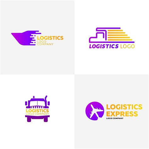 Shipping Business Logistics Courier Logo Set 830156 Vector Art at Vecteezy