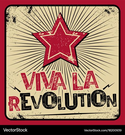 Viva la revolution poster Royalty Free Vector Image