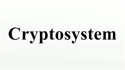 Cryptosystem - YouTube