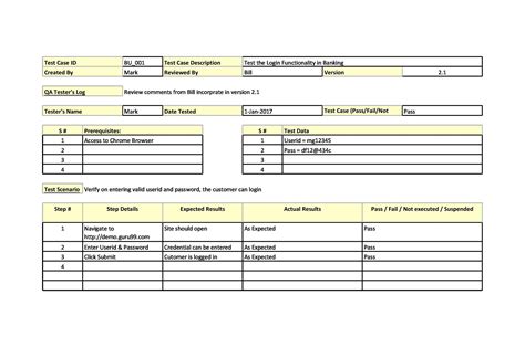 43 Test Case Templates / Examples from TOP Software Companies - Template Lab