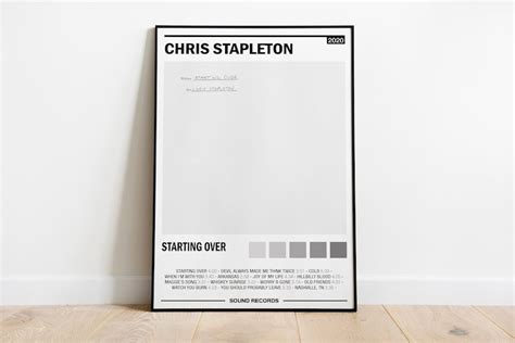 Chris Stapleton Poster Chris Stapleton Album Cover Starting Over Album ...