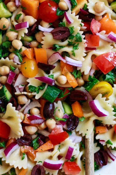 Vegan Greek Pasta Salad - Greek Bow Tie Pasta Salad Recipe