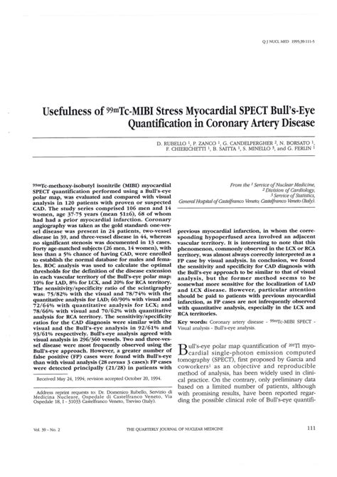 (PDF) Usefulness of 99mTc-MIBI stress myocardial SPECT Bull's-eye ...