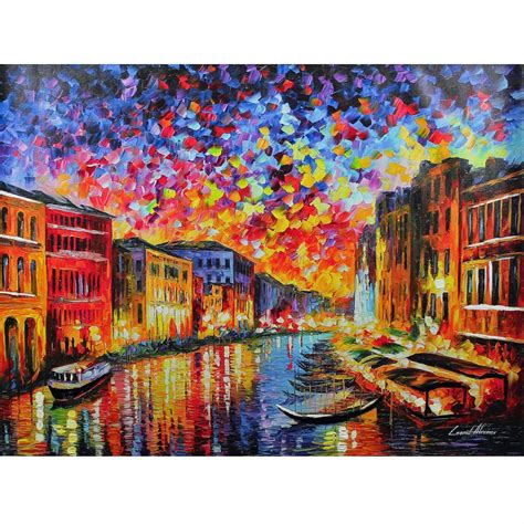 "Venice Grand Canal" By Leonid Afremov Limited Edition Hand Embellished 30X40 | eBay