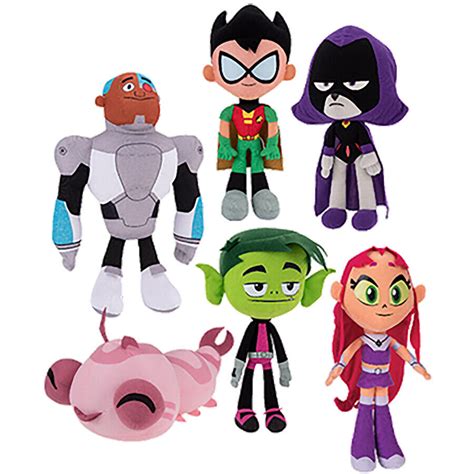 Teen Titans Plush Figure Stuffed Doll Robin Cyborg Raven Beast Silkie ...