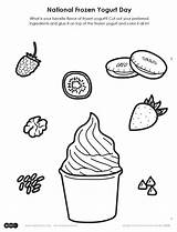 Frozen Yogurt Coloring Page sketch template