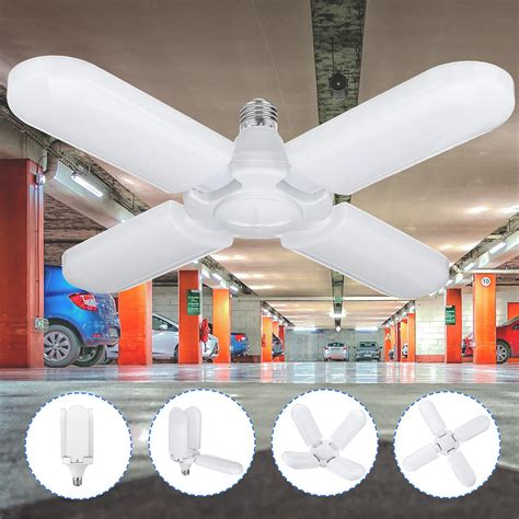 60w e27 4800lm led garage light bulb deformable ceiling fixture ...