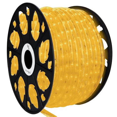 LED Rope Lights - 150' Yellow LED Rope Light Commercial Spool, 120 Volt