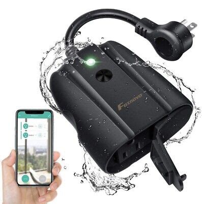 Outdoor Smart Plug Outlet, Alexa Smart Plugs Outdoor Waterproof WiFi Timer | eBay