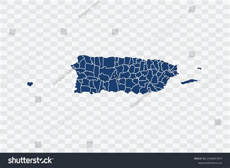 Puerto Rico Map Dark Blue Color Stock Vector (Royalty Free) 2194917057 | Shutterstock