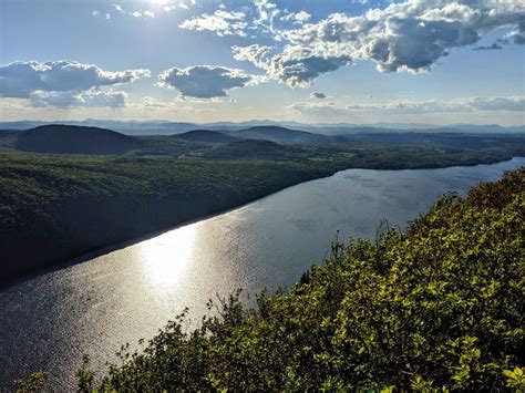 Hiking The North Trail Up Mt Pisgah In Vermont Overlooking Lake ...