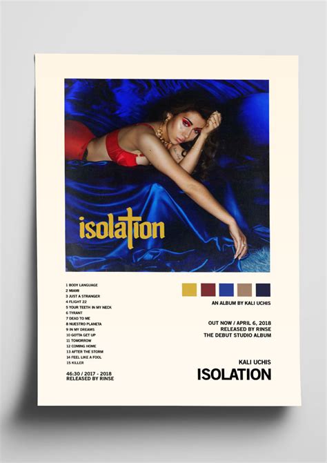 Kali Uchis 'Isolation' Album Art Tracklist Poster – The Indie Planet