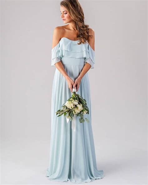 (Dress Style: Allison | Color: Sea Glass) | Blue bridesmaid dresses short, Tea length bridesmaid ...