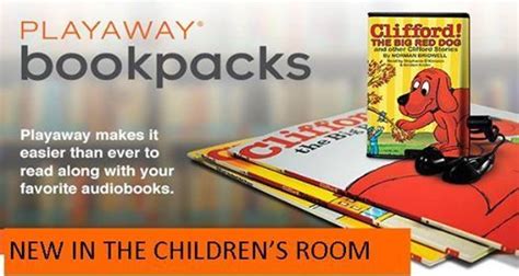 New playaway bookpacks in the Children's Room! | Childrens room ...