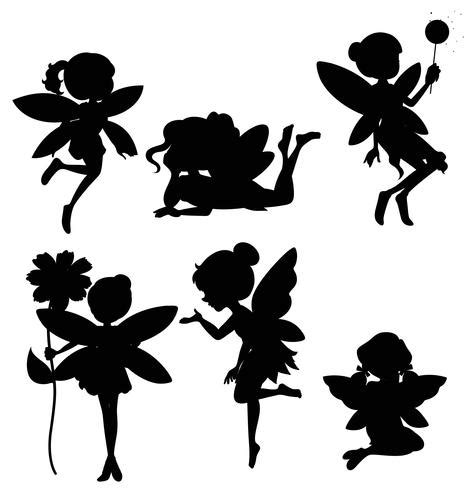 Fairy Silhouette Vector Art, Icons, and Graphics for Free Download