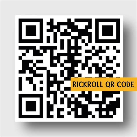 RickRoll QR Code - thestickersite.com